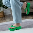 thumbnail image 4 of MIASHUI Sandales à Plateforme pour Femmes, Tongs Décontractées Confortables pour l'Été, Plage, Vert, 8.5, 4 of 8