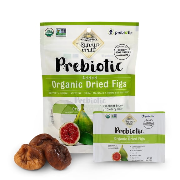 Sunny fruit - Organic Prebiotic Dried Figs Snack Packs - 8.8 Oz, Case of 6