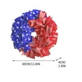 thumbnail image 3 of PALIFEUR 4th of July Wreath, 11.81 Inch Patriotic Wreaths for Front Door, Artificial Floral Spring Wreaths Decorations for Memorial Day Independence Day Veterans Day, Red Blue White, 3 of 5