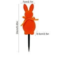 thumbnail image 2 of Easter Flocked Bunny Garden Stakes - Weather-Resistant Outdoor Decor for Yards, Gardens & Party Landscapes, Cute Bunny-Themed Accent, Perfect Easter & Spring Festive Decoration, Orange, 2 of 6