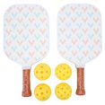 thumbnail image 1 of Juego de prémium para exteriores para juegos de playa y arena, par de palas de pickleball de fibra de carbono + 4 pelotas, 1 of 8