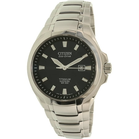 Men's Citizen Eco Drive Titanium Sapphire Blue Dial Watch BM7170-53L - Walmart.com