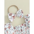 thumbnail image 4 of Bagilaanoe Newborn Easter Outfits Baby Girl Rompers Dress Print Short Sleeve Bodysuits + Headband 3M 6M 12M 18M Infant A-line Dresses, 4 of 7