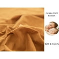 thumbnail image 6 of PURE ERA Jersey Knit Cotton Fitted Bottom Sheet ONLY Deep Pocket Up to 15" to 20" Ultra Soft Comfy Breathable Burnt Orange Queen, 6 of 6