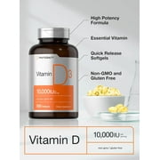 Vitamin D 10,000 IU | 500 Softgels | 250mcg | by Horbaach