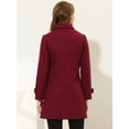 thumbnail image 4 of Chaqueta de Invierno Allegra K Con Cuello Peter Pan Para Mujer Borgoña L, 4 of 6