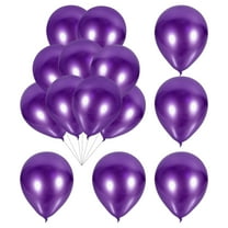 KAKOWELY 50Pcs Purple Metallic Round Latex Balloons Decorative for Party Decorations 10 Inches