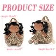 thumbnail image 2 of Gloveleya Toddler Doll Leopard Dolls Girl Gifts Soft Dolls Pocket Wild Animal Series Tanned Skin with Leopard Dress 9", 2 of 7