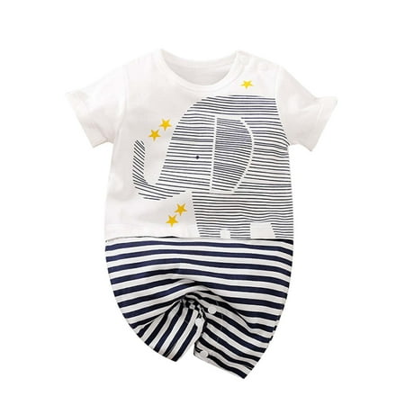 

B91xZ Toddler Girl Summer Outfits Baby Children Girls Print Summer Short Sleeve Romper Jumpsuit Clothes (Sizes 18-24 Months)