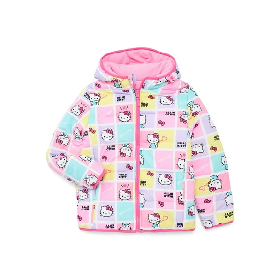 Hello Kitty Girls Puffer Jacket, Sizes 4-18