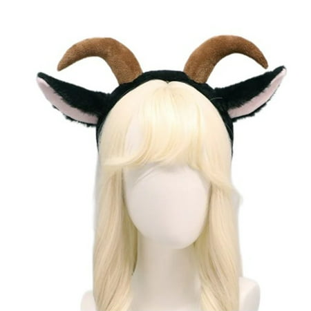 Halloween Lamb Horn Headbands Cosplay Lamb Horn Headwear Hairbands Headwear Sheep Hairbands Birthday Party