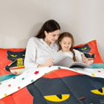 thumbnail image 4 of Manfei Retro Cat Twin Comforter Sets, Japanese Ramen Kitten Bedding Set, Red Teal, Polkadot Reversible, 2-Piece, 1 Comforter and 1 Pillowcase, 4 of 7