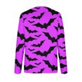 thumbnail image 4 of Chandails à Capuchon Mode pour Femmes 2023 Classique Imprimé d'Halloween Col Rond Manches Longues Chandail Ample Hauts Rabais de 50 % Liquidation Costumes d'Halloween/Noël, 4 of 4