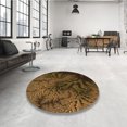 thumbnail image 3 of Ahgly Company Indoor Round Patterned Blood Night Red Area Rugs, 8' Round, 3 of 6