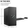 thumbnail image 4 of HP Victus Gaming Tower Desktop PC, AMD Ryzen 5 5600G, 32GB RAM, 2TB SSD+ 2TB HDD, RJ-45, HDMI, Display Port, Wired KB & Mouse, Wi-Fi 6, Windows 11 Home, Black, 4 of 6