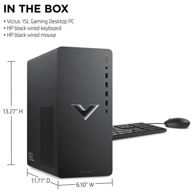 【ベアボーン】HP デスクトップPC TPC-F124-MT HP VICTUS TPC-F124-MT Desktop, AMD Ryzen 5 5600G, 8GB RAM, 512GB