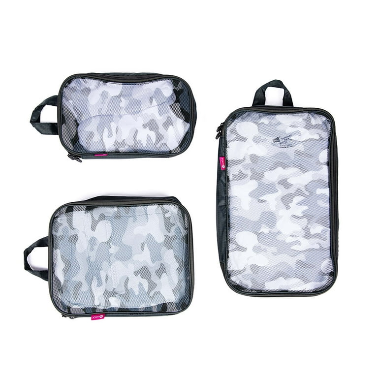 Miamica Packing Cubes Set of 3 - Blue Wander Clear Design