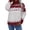 Red, variant on Womens Christmas Sweater Fair Isle Pattern Turtleneck Long Sleeve Pullover Color Block Ribbed Relaxed Fit Holiday Top