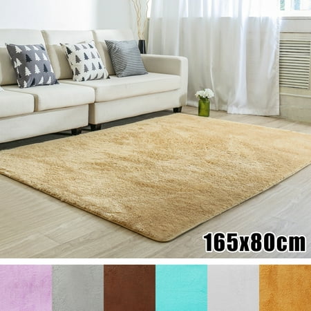 Soft Rectangle Floor Rug Carpet Chunky Plain Washable Gy Hearth Soft Rectangle Floor Rug Carpet Chunky Plain Washable Gy Hearth Rugs Non Slip Dark Light Fireside Mat 6 Colors