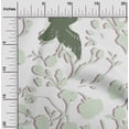 thumbnail image 2 of oneOone Cotton Flex Green Fabric Asian Japanese Floral Birds With Plants Quilting Supplies Print Sewing Fabric By The Yard 40 Inch Wide, 2 of 4
