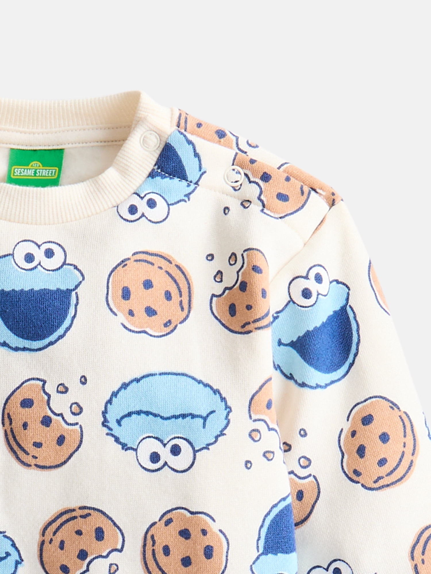 Cookie Monster Baby Boys' Print Sweatshirt and Jogger Pants Set, 2-Piece, Sizes 0/3M-24M