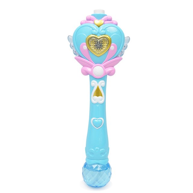 Soplador de varita de burbujas de hadas, juguete de burbujas con luz Musical para niños, fiesta, boda, máquina de burbujas al aire libre