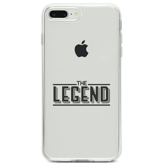 DistinctInk Clear Shockproof Hybrid Case for iPhone 7 PLUS / 8 PLUS (5.5" Screen) TPU Bumper Acrylic Back Tempered Glass Screen Protector - The Legend
