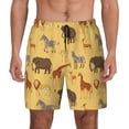 thumbnail image 2 of Picia Cute Animals pattern Mens Swim Trunks with Compression Liner Stretch Beach Shorts Quick Dry with Zipper Pockets No-Chafing Board Shorts-Large, 2 of 9