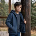 thumbnail image 6 of Pogiun Boys Fleece Jacket Sherpa Lined Zip Up Hoodies for Kids Winter Coat Gray-blue 11-12Y, 6 of 6