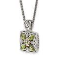 thumbnail image 5 of 925 Sterling Silver Necklace with Pendants Chain Shey Couture 14K Accent 18 Inch Antiqued Diamond and Marquise Peridot mm, 5 of 5