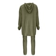 thumbnail image 5 of Delayuji Women's 2 Piece Pajamas Sets Outfits Ribbed Knit Set Lightweight Tops and Stretchy Leggings Pants Sets Loungewear Sleepwear, 5 of 5