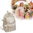thumbnail image 2 of Backpack For School Floral Lightweight Sports Backpack Multi Functional Gym Travel Tote Bag Secure Zipper External Storage Pockets, 2 of 9
