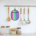 thumbnail image 5 of Pofeuu Rainbow Scales2 Print Silicone Pot Mat Mitten With Hanging Loop Heat Resistant Oven Mitts Non-Slip Bbq Baking Smoking Potholders, 5 of 7