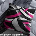 thumbnail image 2 of Manfei Geometric Stripe Sewing & Crafting Fabric (1 Yard), Abstract Lines Home Decor Fabric by the Yard, Black Pink White Fabric by the Yard, Stylish Bedroom Decor, 2 of 6