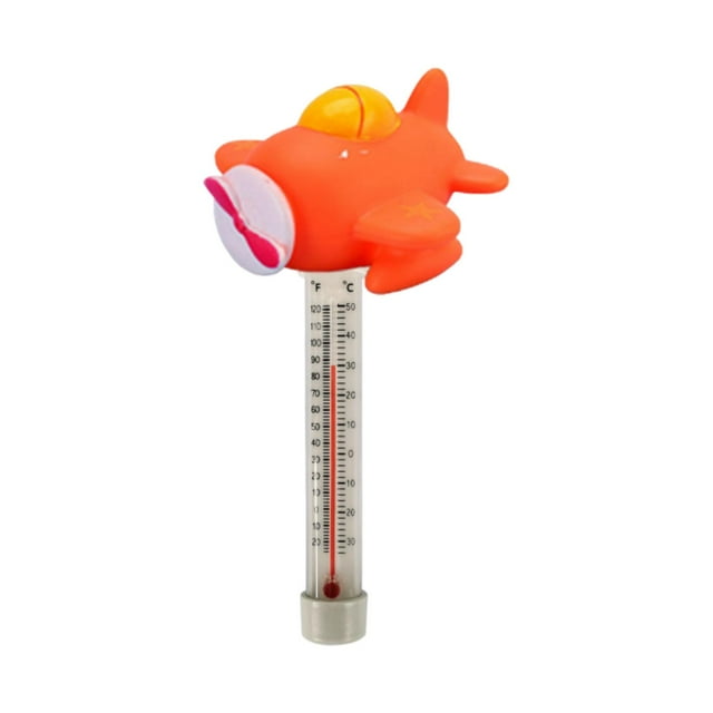 Almencla Floating Pool Thermometer Large Display Water Temperature Gauge Pond Thermometer fighter shape