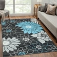 thumbnail image 2 of Hasoo Area Rug for Living Room 8' x 10' Vintage Floral Carpet Traditional Rug Non-Slip Foldable Indoor Rug for Bedroom Kitchen Area Rug Dark Gray, 2 of 6