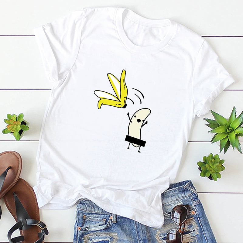 Womens Short Sleeve Tops,Loose T-Shirts Casual Printing Cotton Blouse Tops Funny Shirts Summer Tee Tops