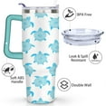 thumbnail image 3 of Cute Sea Turtle3 40 Oz Tumbler with Handle Lid and Straw, Stainless Steel Double Walled Vacuum Insulated Cup, Cute Anniversary Wedding Birthday Gifts Tumbler for Women Men Friends Outdoor Indoor, 3 of 7