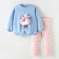 thumbnail image 2 of mgoYE Toddler Girl Clothes Fall/Winter Sweatsuit Cute Sweatshirts Pants Girl Clothing Sets, 2 of 6