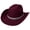 Red, variant on Women's Western Cowboy Rhinestone Hat: Vintage Wide-brimmed Classic Bridal Heart-Shaped Jazz Hat- Party