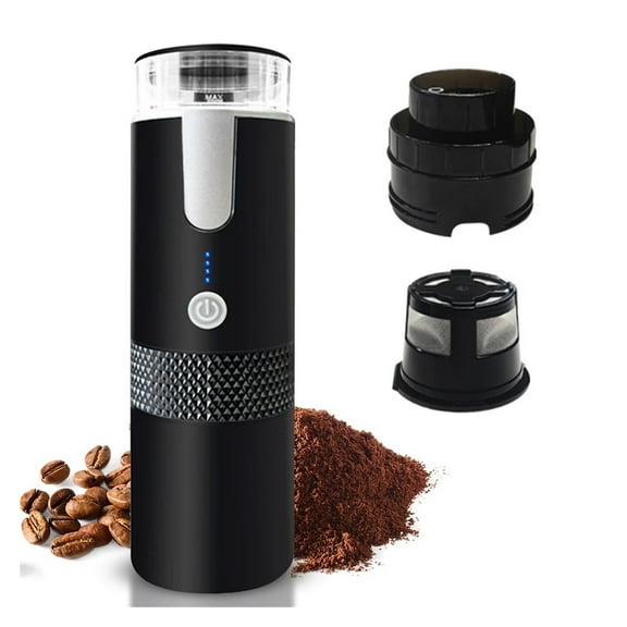 Portable Electric Espresso Coffee Maker Machines Single Serve With Cup Coffee Powder And Capsule Bin Recharable Automatic ,RV, Hiking, Office
