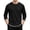 Black, variant on XRoczxe Men's Thermal Waffle Knit Long Sleeve T-Shirt, Crew Neck Slim Fit Textured Henley Top, Casual Basic Undershirt for Fall Winter Layering