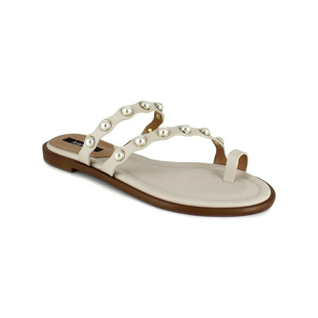 

Kensie Womens Malka Faux Leather Slip On Slide Sandals