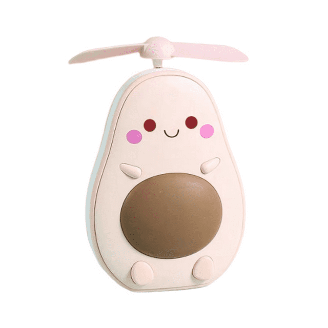 Mini Portable USB Rechargeable HandHeld Air Conditioner Summer Cooler Fan,Batteries Powered Portable Mini Soft Handheld Cute(Pink round eyes)