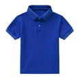 thumbnail image 5 of Eltusu Boys Polo Shirts, Casual Short Sleeve 2 Pieces Pullover Collar Shirts Blue Size 1-13 T, 5 of 8