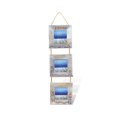 thumbnail image 4 of CoTa Global Baja Triple Hanging Wall Frames - 4x4 White Distressed Wood Beach Photo Frame for Summer Vacation Memory, Handmade Tropical Sand Nautical Picture Frame for Wall Hang - 22.25 Inches, 4 of 5
