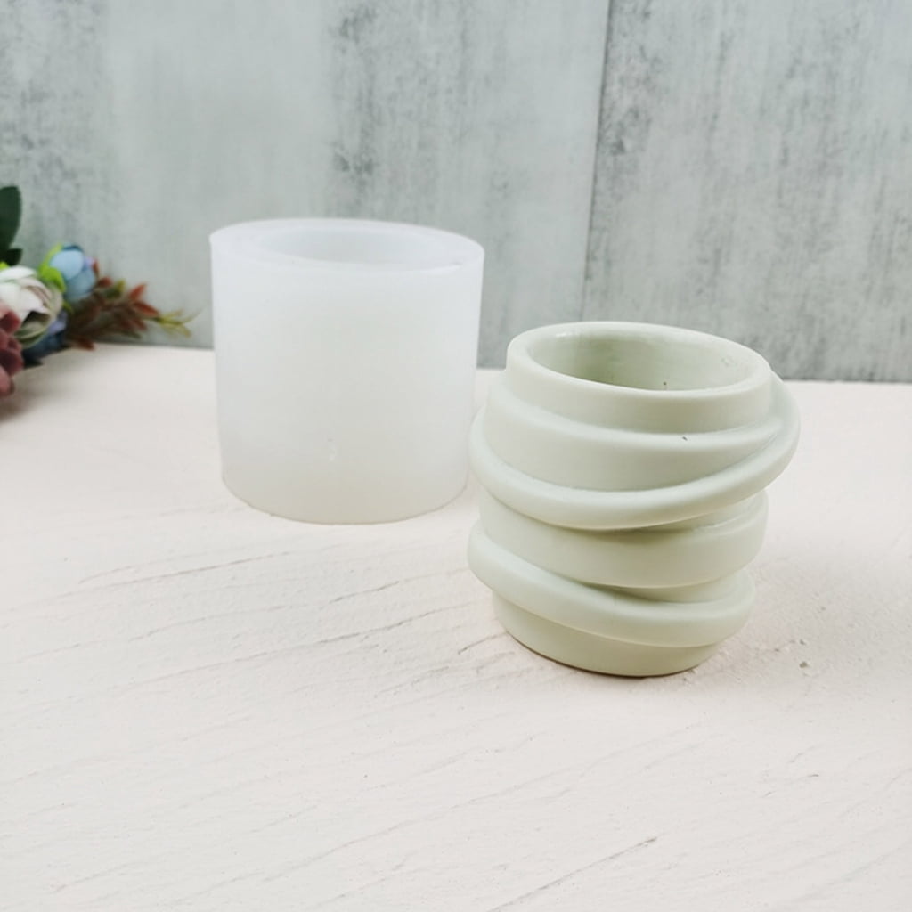 Succulents Flower Pot Resin Silicone Mold Suitable for Diy Garden Concrete Flower Pot Candle Holder Crafts Home Decor