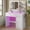 White, variant on White Vanity Desk with Mirror & LED Lights, Glass Top, Power Outlet, 36 Modes Dimmable RGB Drawers, Makeup Dressing Table for Bedroom