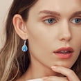 thumbnail image 4 of JKR Abalone Teardrop Earrings for Women Celtic Filigree Drop Earrings Sterling Silver Leverback Jewelry Birthday Valentines Mothers Day for Women, 4 of 7