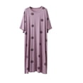 thumbnail image 3 of SROBPTY Womens Nightgowns Print Short Sleeve Crew Neck Sleepshirts, 3 of 5